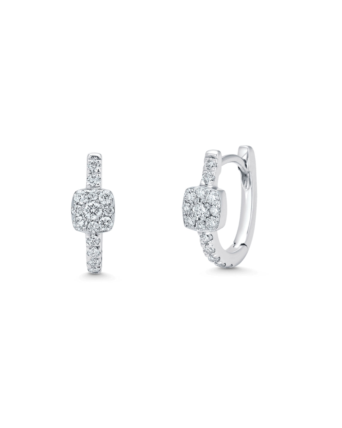 0.33 TCW Round Moissanite Diamond Huggie Earrings - Camila Brown