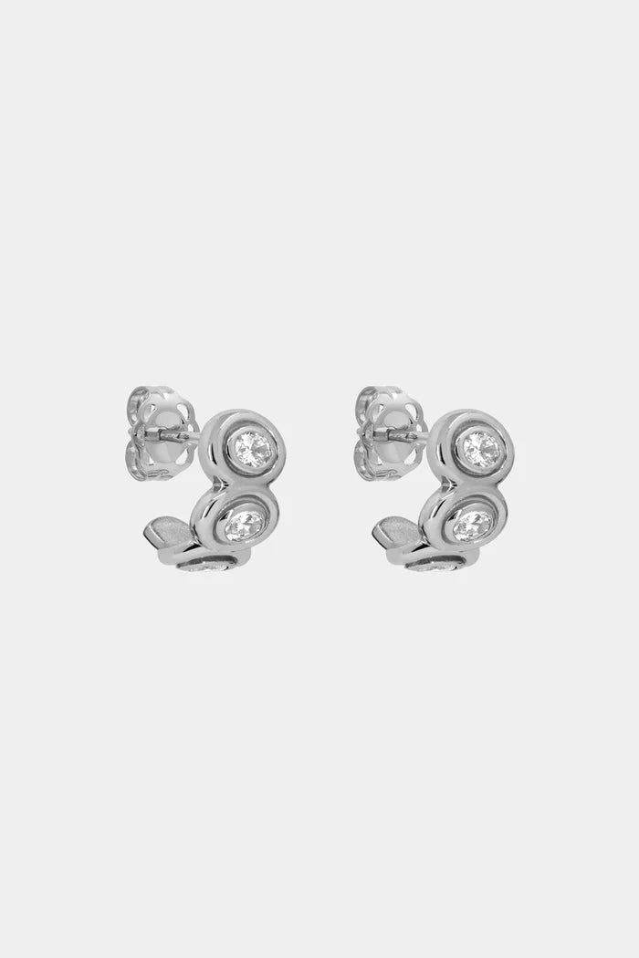 0.60 TCW Mini Oval Moissanite Diamond Bezel Hoops Earrings