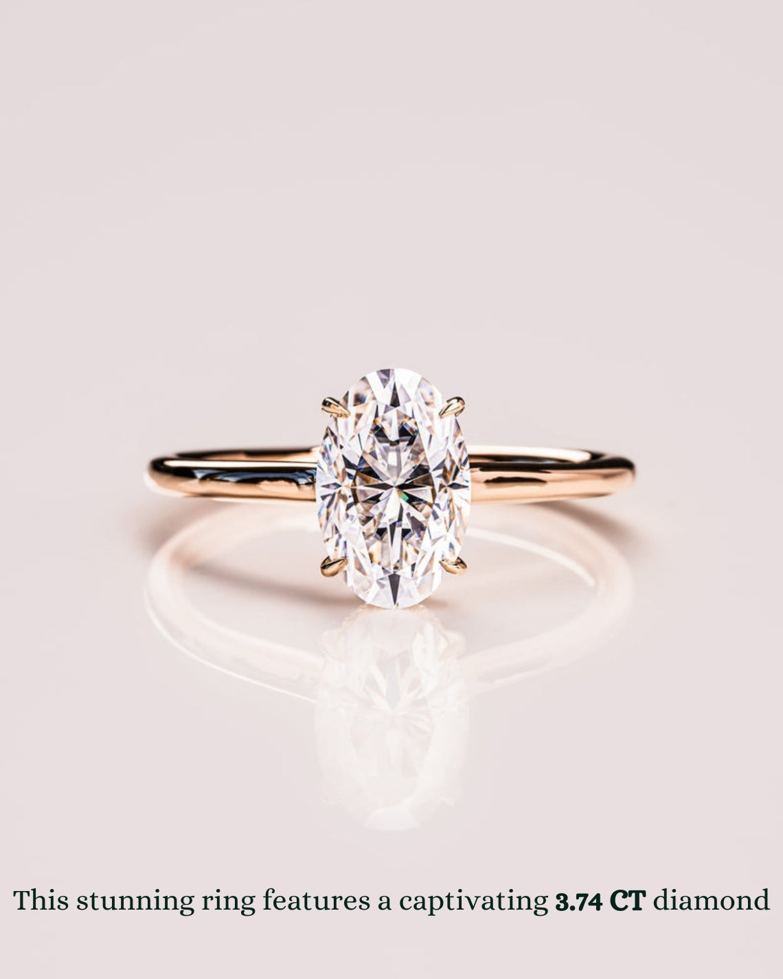 1.74 - 3.74 CT Oval F/VS1 CVD Diamond Hidden Halo Engagement Ring - Camila Brown