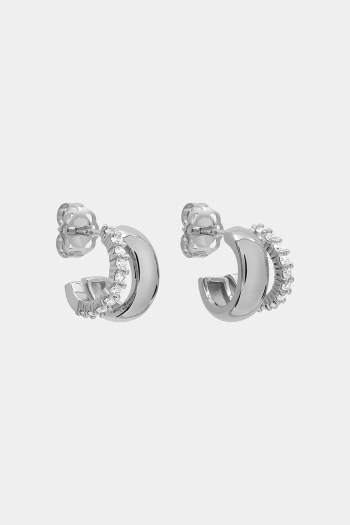 0.40 TCW Round Cut Moissanite Diamond Hoops Earrings