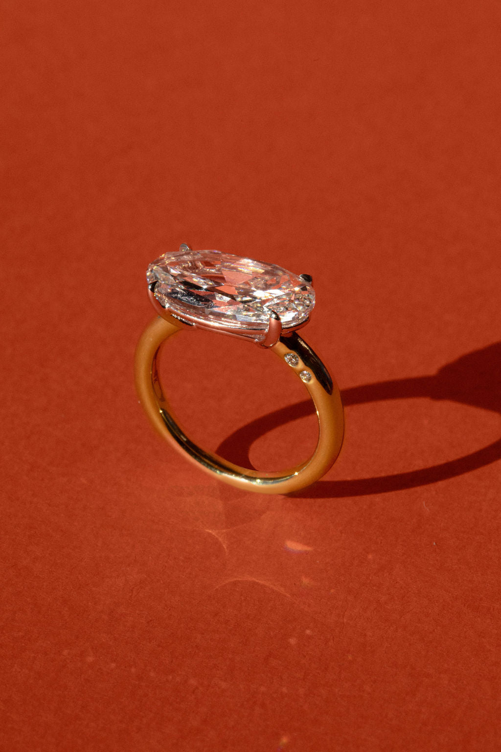 4.55 CT Oval Cut Solitaire Setting Moissanite Engagement Ring-Home Trial Ring for Anna