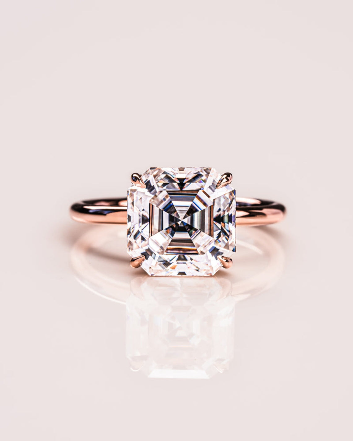 1.20-3.20 CT Asscher F/VS2 CVD Diamond Solitaire Engagement Ring - Camila Brown