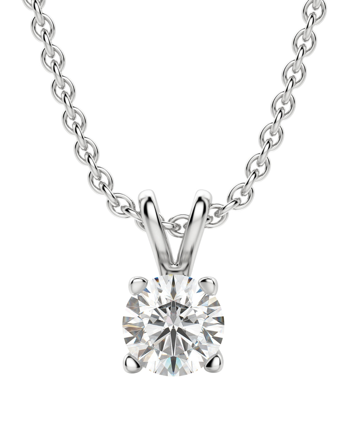 0.25-1.0 CT Round Solitaire F/VS Lab Grown Diamond Necklace - Camila Brown