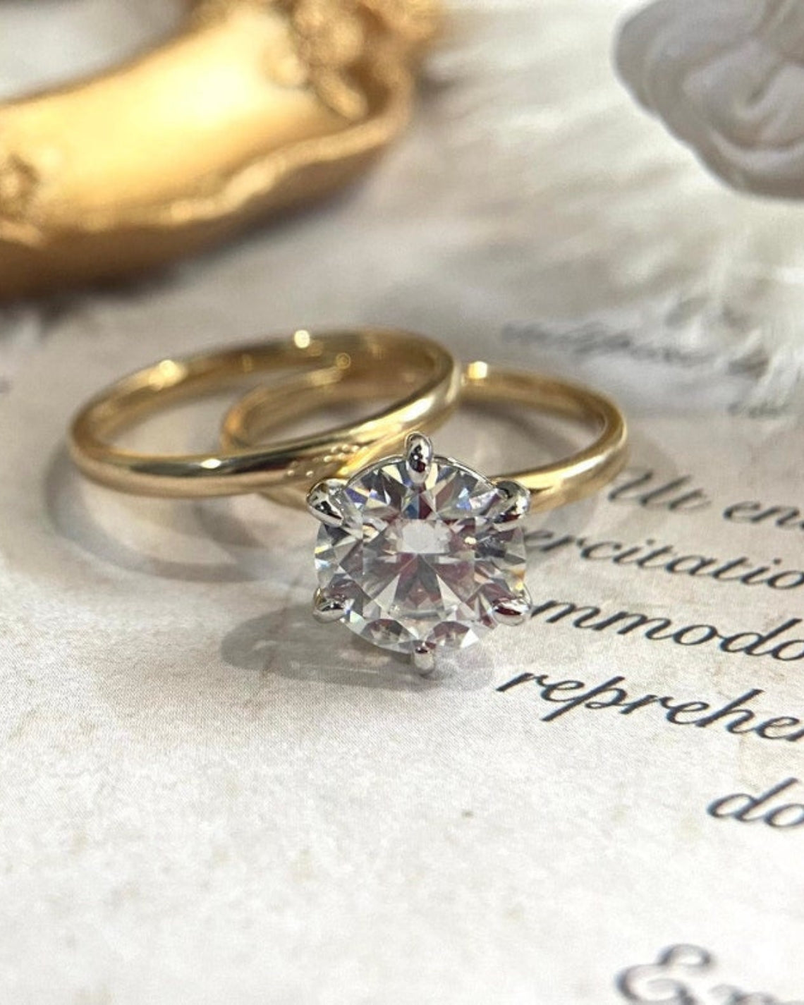 1.0-3.0 CT Round F/VS1 CVD Diamond Solitaire Engagement Ring - Camila Brown