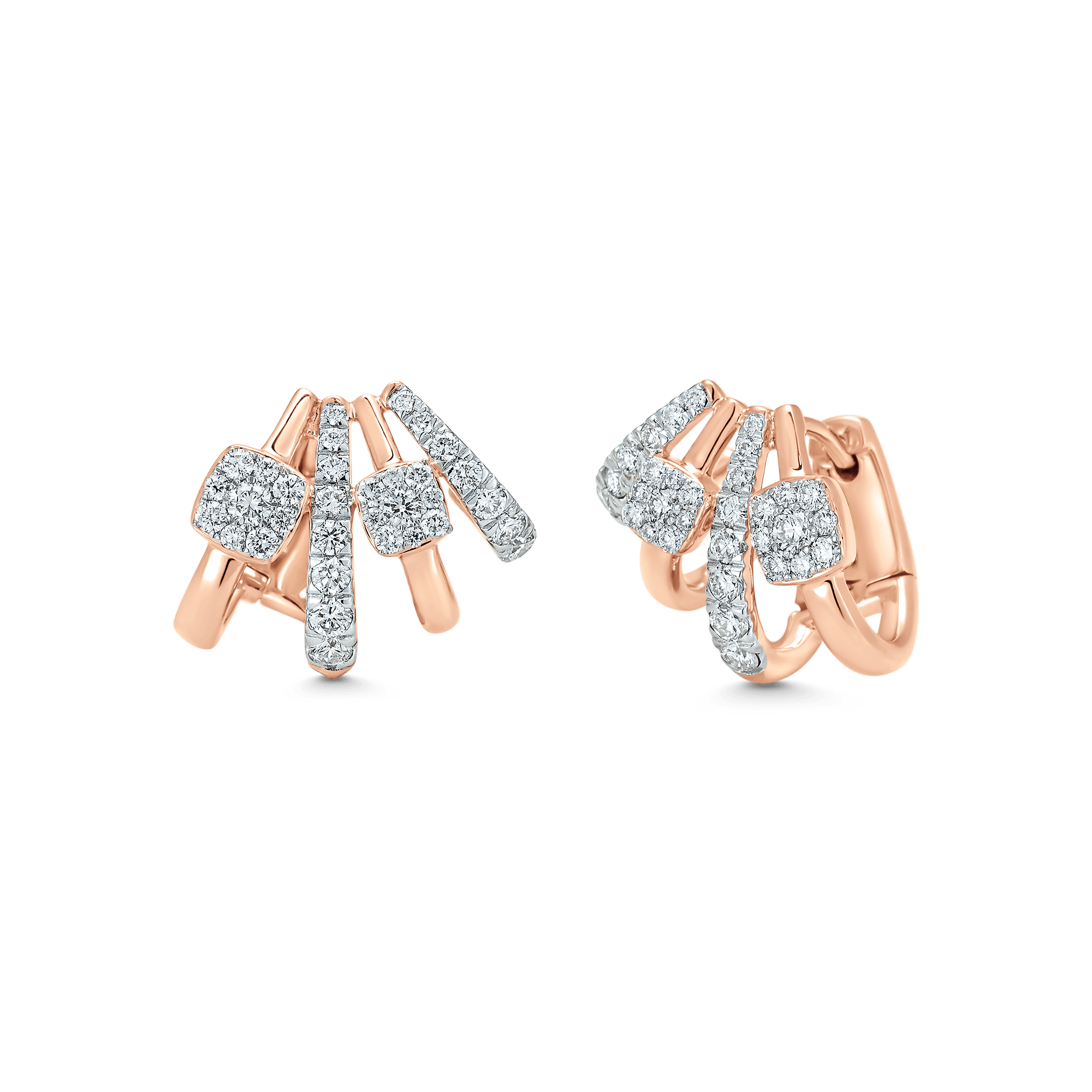 0.98 TCW Round Moissanite Diamond Ear Cuff Earrings - Camila Brown