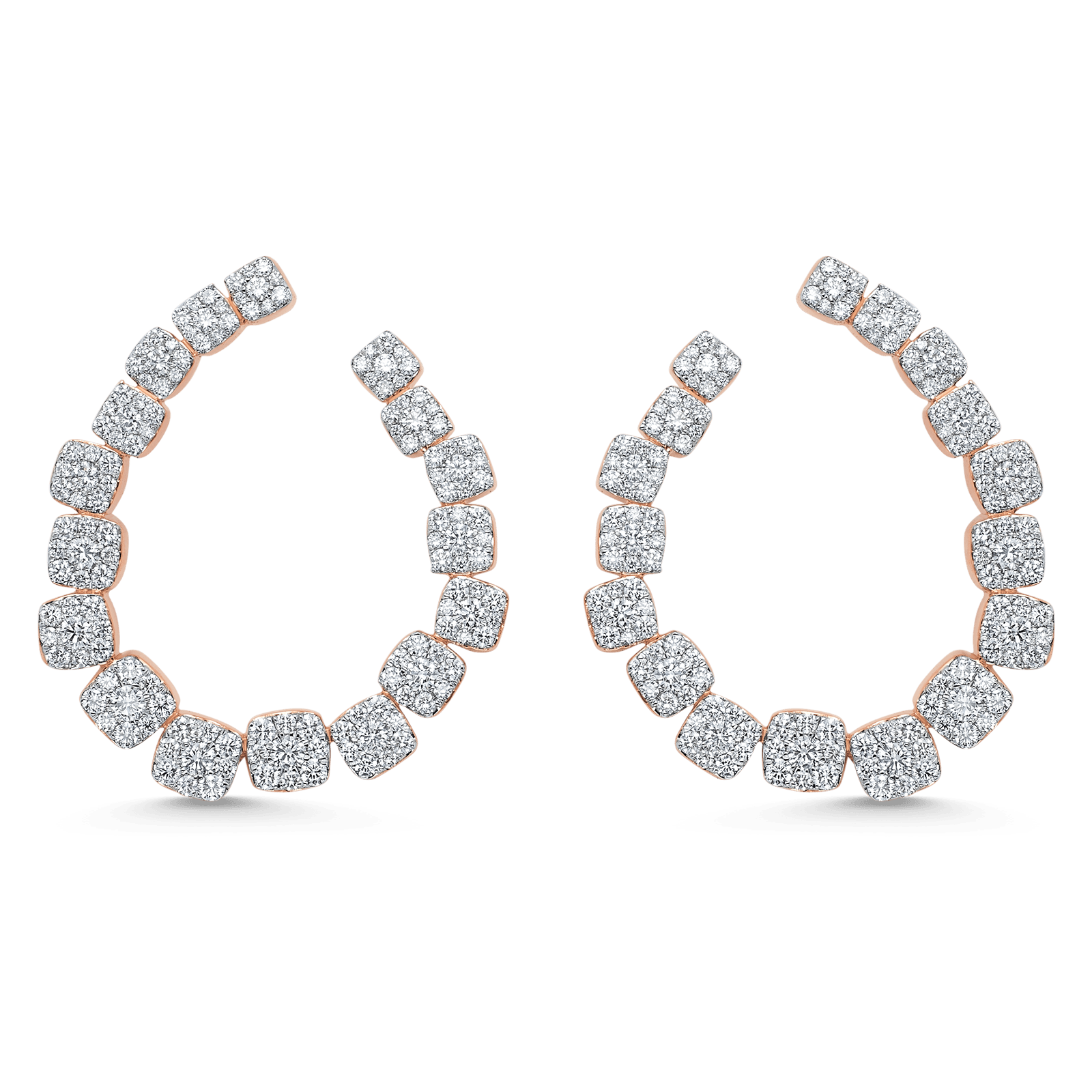 3.81 TCW Round Moissanite Diamond Hoop Earrings - Camila Brown