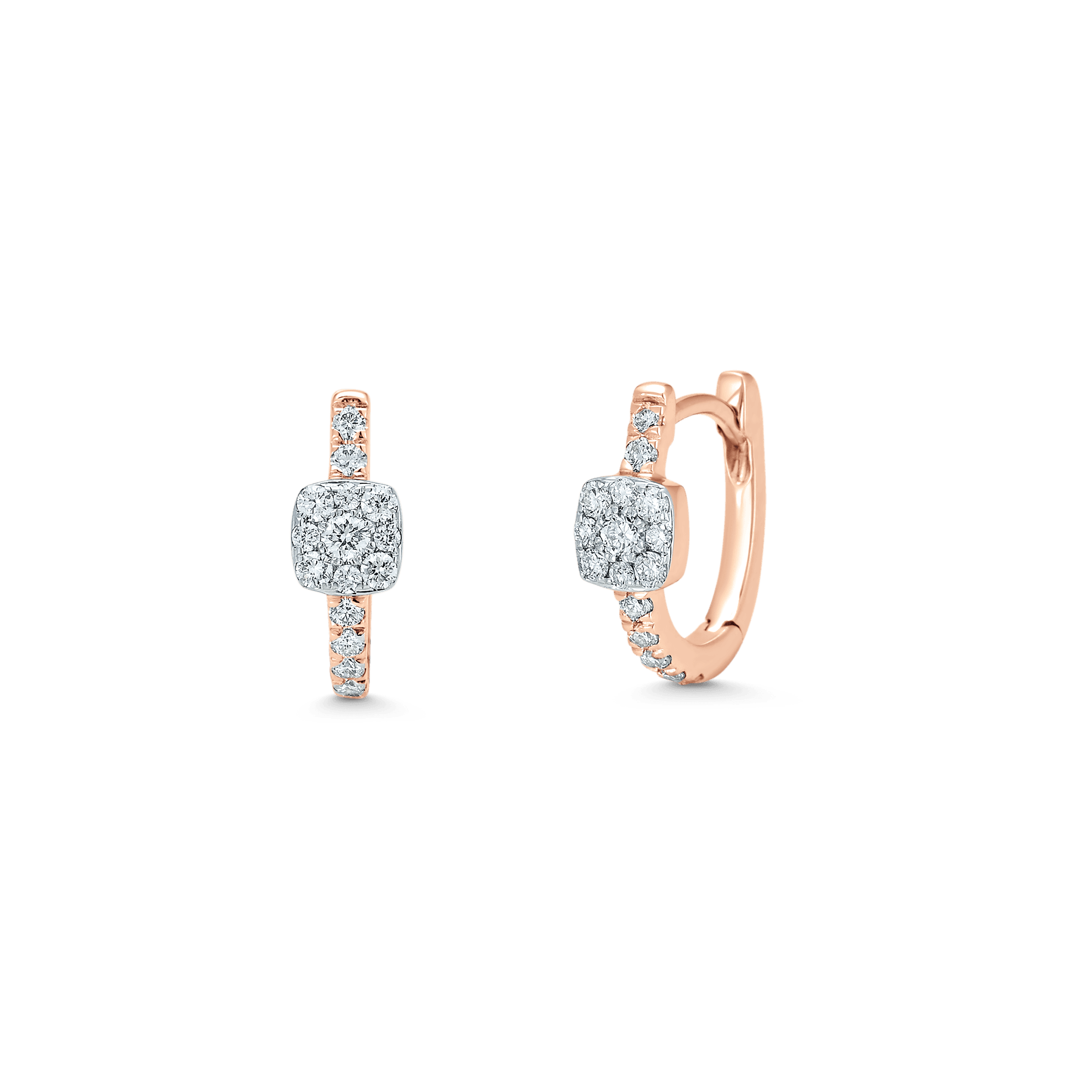 0.33 TCW Round Moissanite Diamond Huggie Earrings - Camila Brown