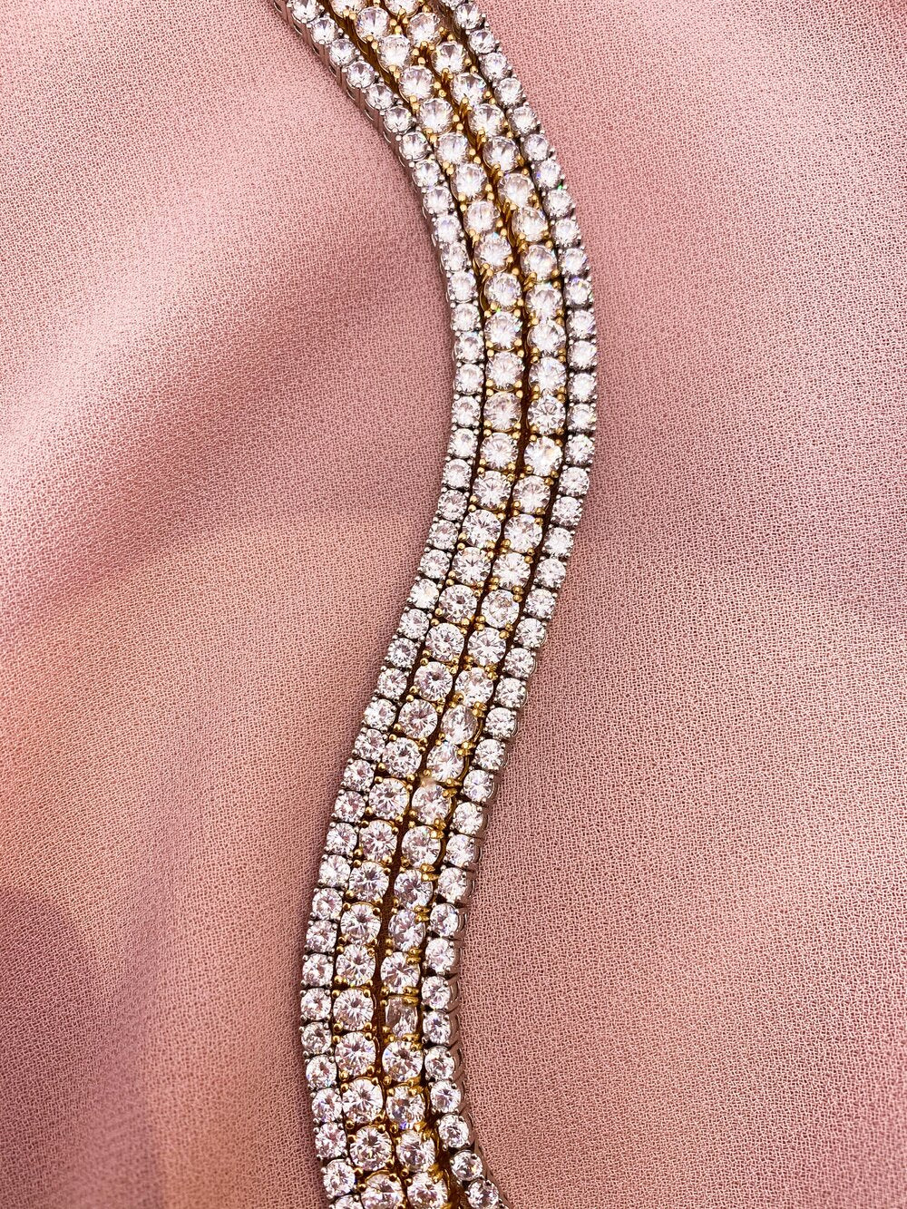 Round Lab Grown Diamond Tennis Necklace