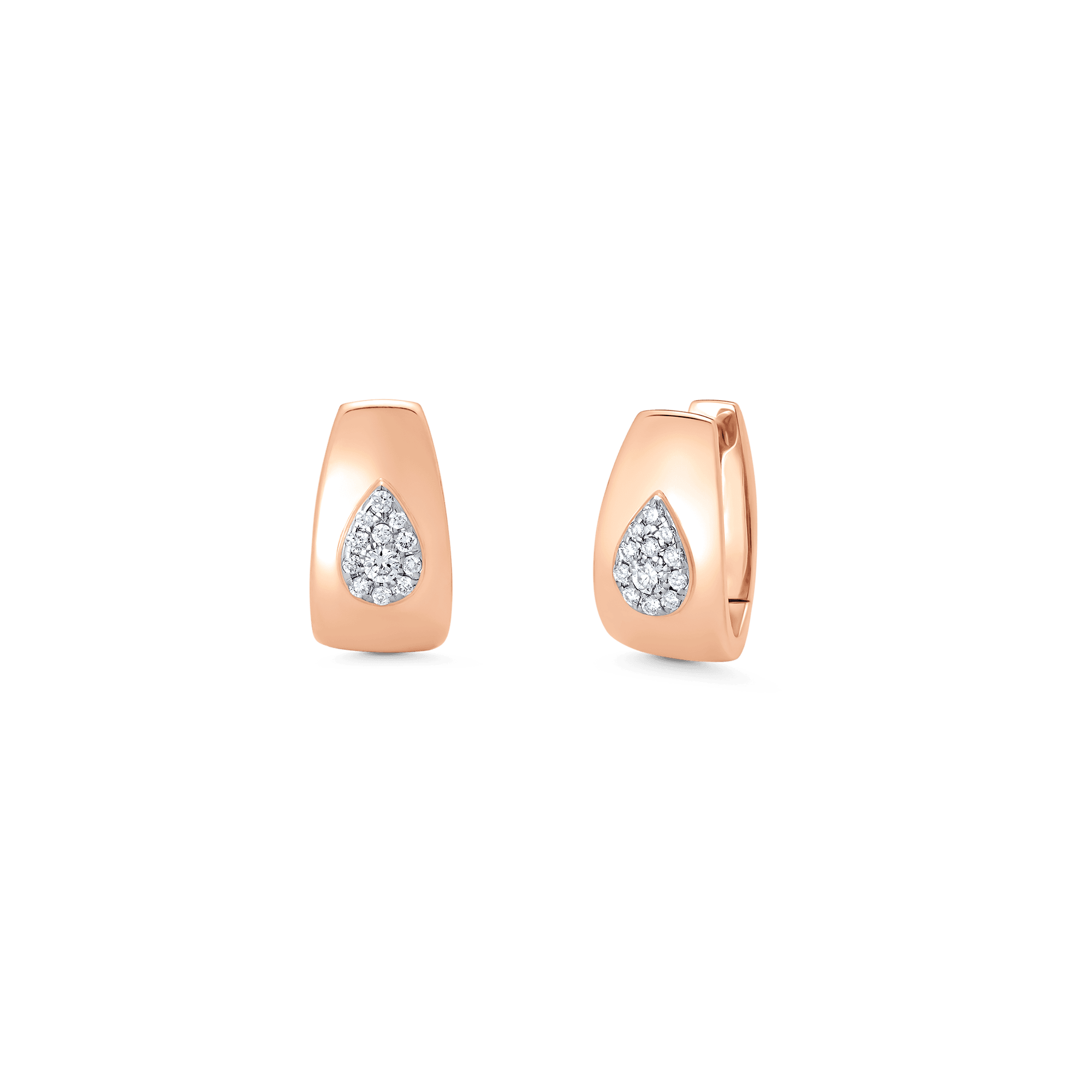 0.14 TCW Round Moissanite Diamond Huggie Earrings - Camila Brown