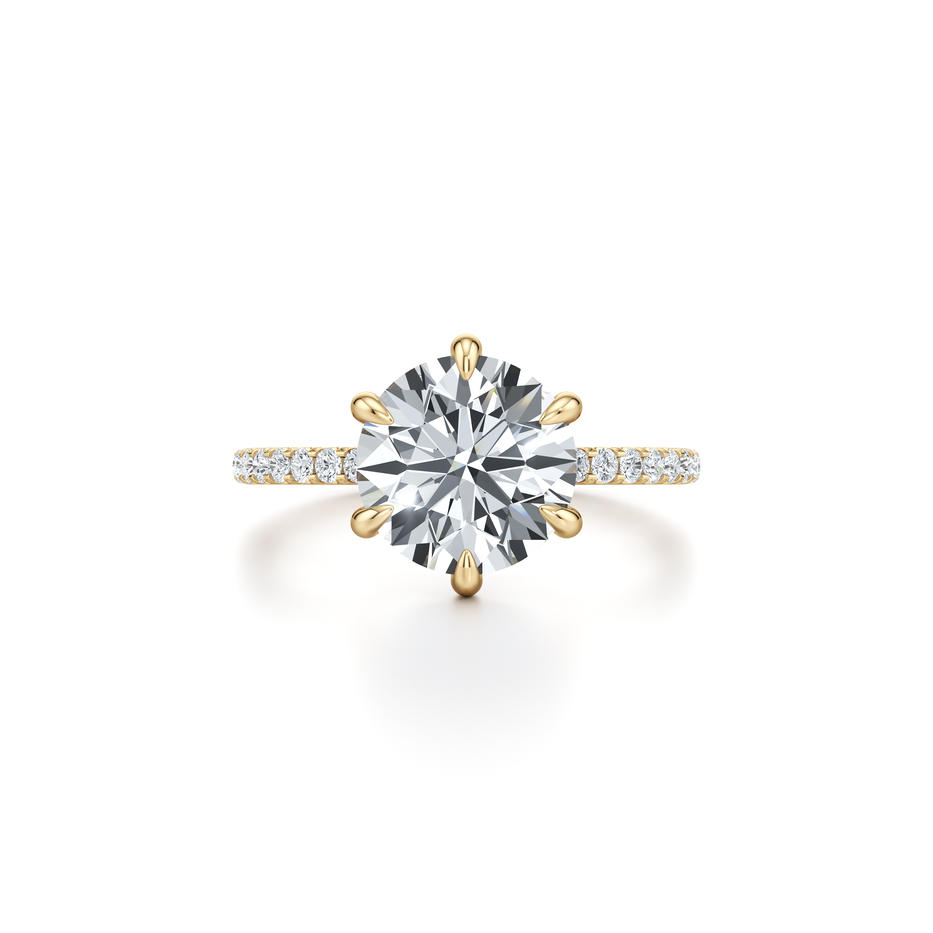 2.0 Carats Lab Grown Diamond Round Shape F-VS1 Pave Engagement Ring - Camila Brown