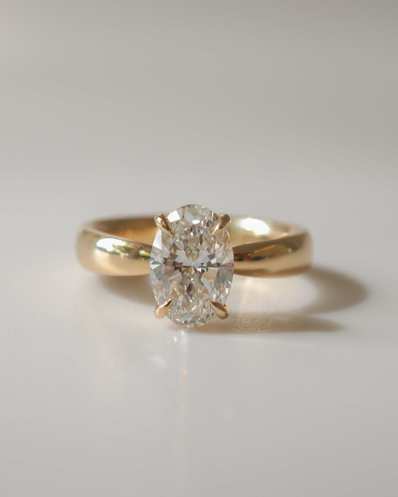 1.50 Carats Oval Shaped Moissanite Diamond Solitaire Style Engagement Ring-Custom Listing for Alyssa