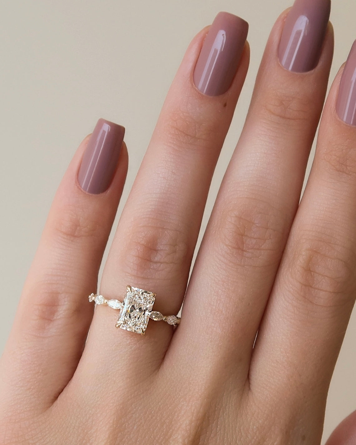 2.0 - 4.0 CT Radiant Cut CVD Diamond Hidden Halo & Pave Engagement Ring
