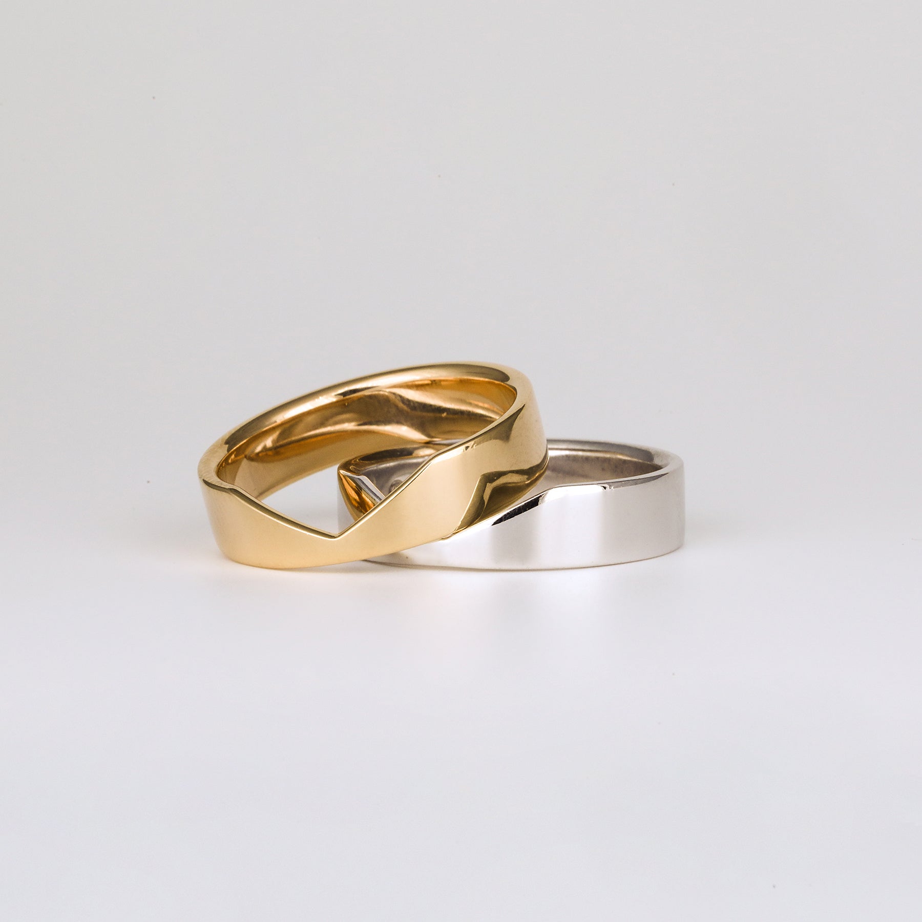 Wide Flat V Shap Wedding band