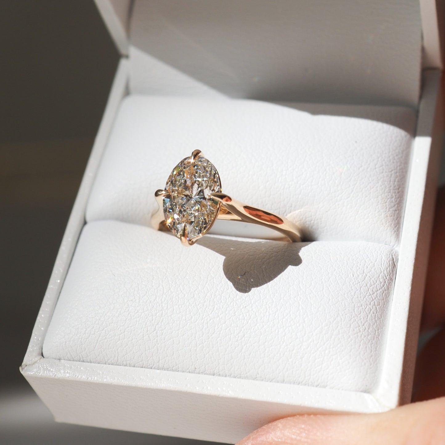 1.5 CT Oval F/VS1 CVD Diamond Solitaire Engagement Ring - Camila Brown