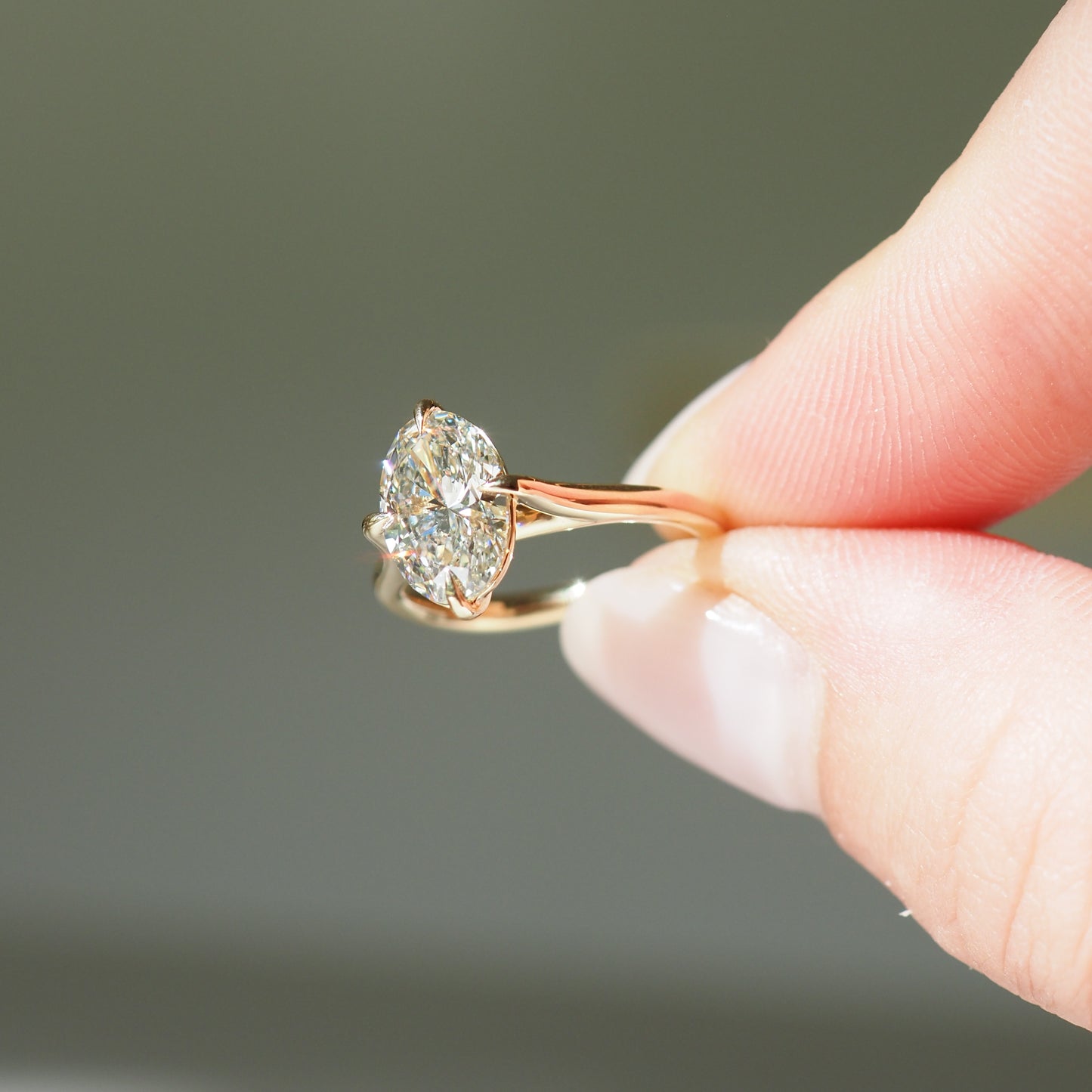 1.5 CT Oval F/VS1 CVD Diamond Solitaire Engagement Ring - Camila Brown