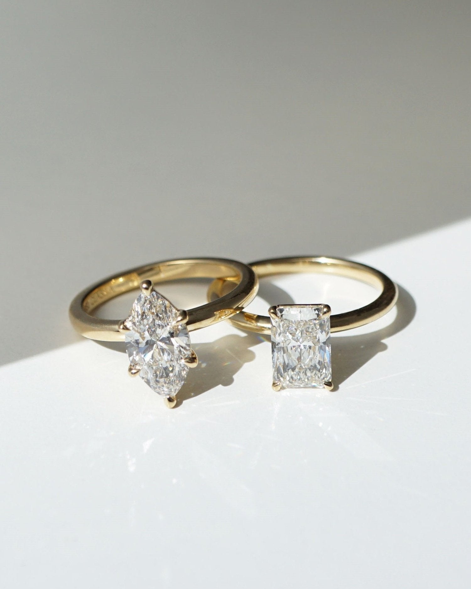 2.0 -4.0 CT Radiant Lab Grown Diamond Solitaire Engagement Ring