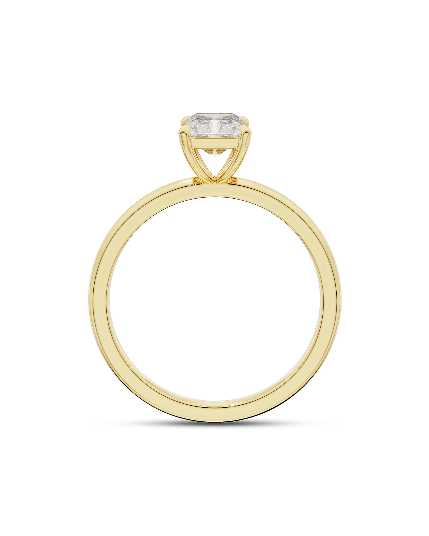 2.0 -4.0 CT Radiant Lab Grown Diamond Solitaire Engagement Ring