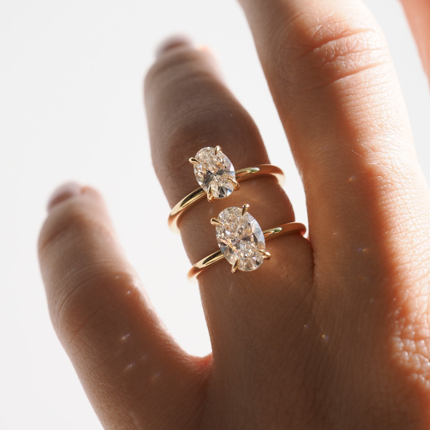 1.5 CT Oval G/VS1 CVD Diamond Solitaire Engagement Ring - Camila Brown