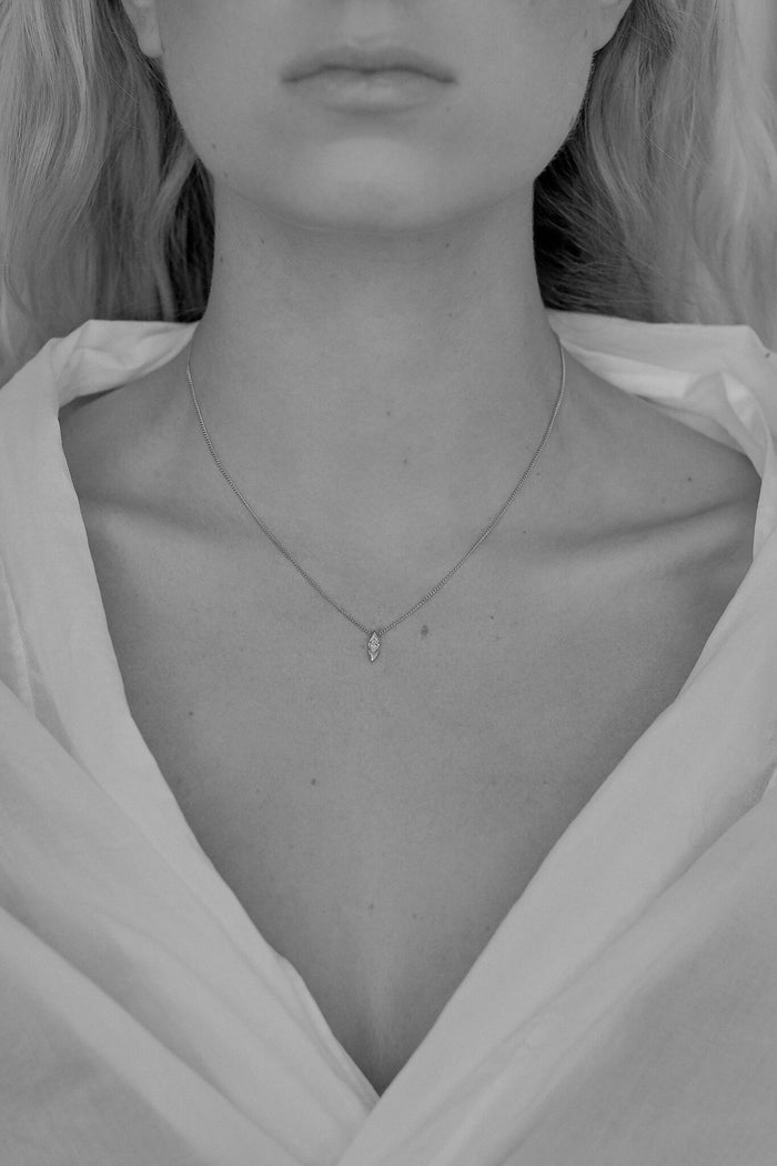 Mini Marquise Moissanite Diamond Necklace