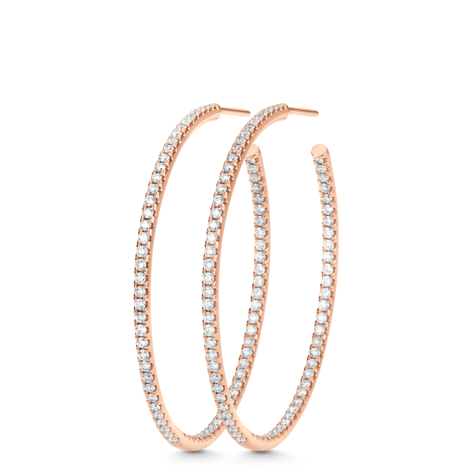 1.37 TCW Round Moissanite Diamond Hoop Earrings - Camila Brown