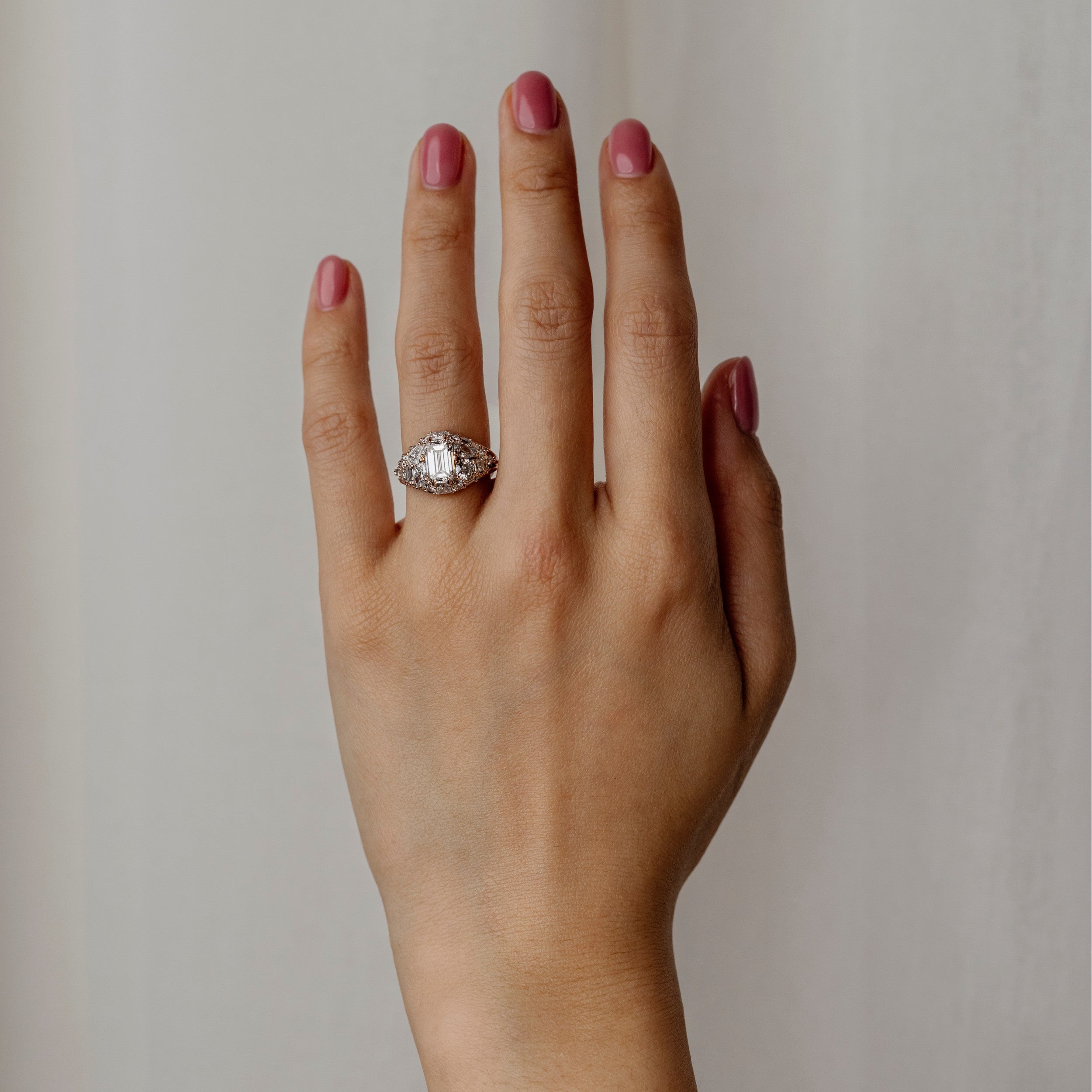 1.30 CT Emerald Lab Grown Diamond Bezel Engagement Ring