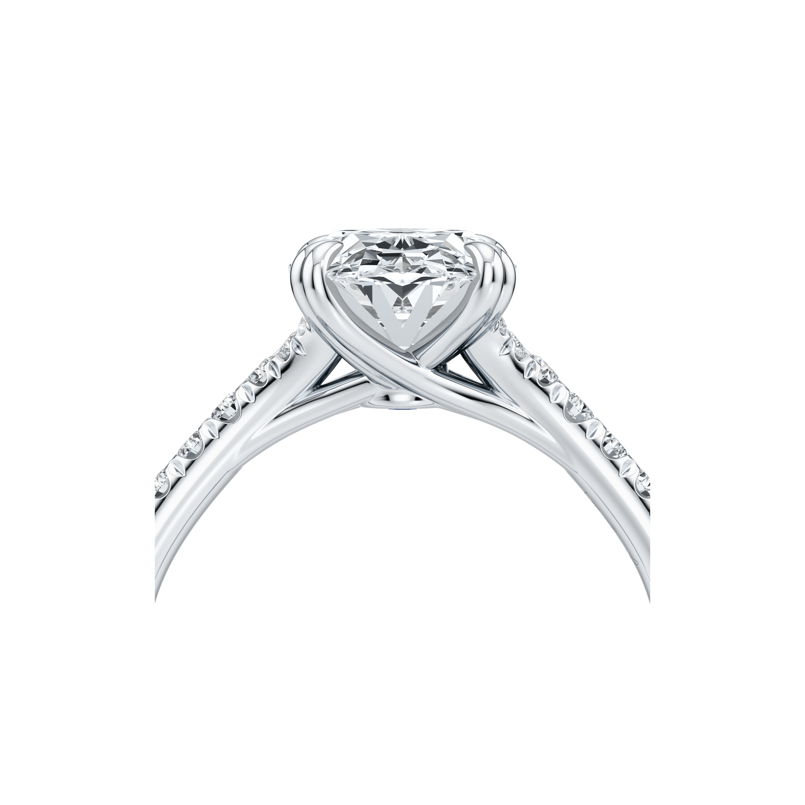 1.50 Carats Lab Grown Diamond Oval Shape F-VS1 Pave Engagement Ring - Camila Brown