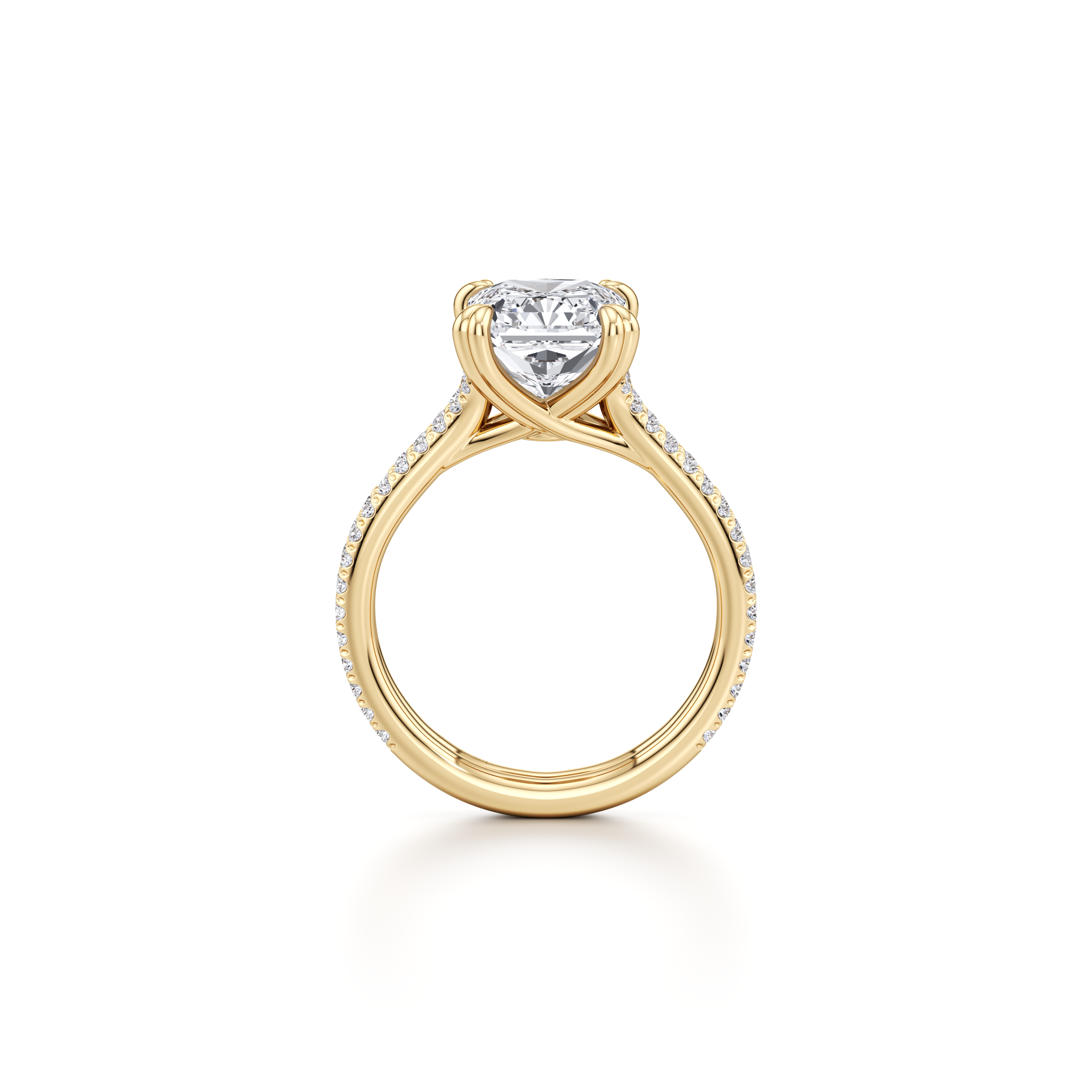 1.50 Carats Lab Grown Diamond Radiant Shape F-VS1 Double Band Style Engagement Ring - Camila Brown