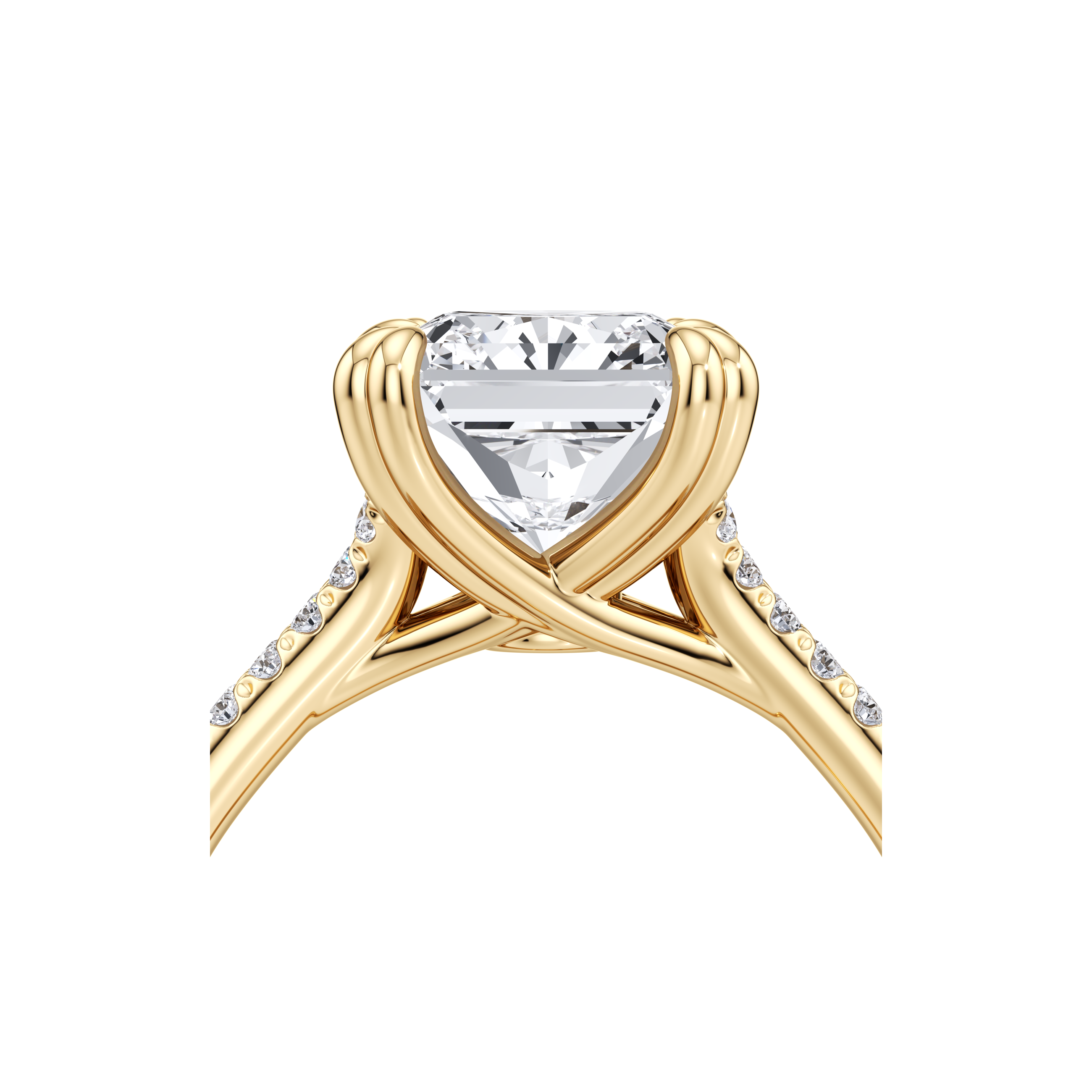 1.50 Carats Lab Grown Diamond Radiant Shape F-VS1 Double Band Style Engagement Ring - Camila Brown