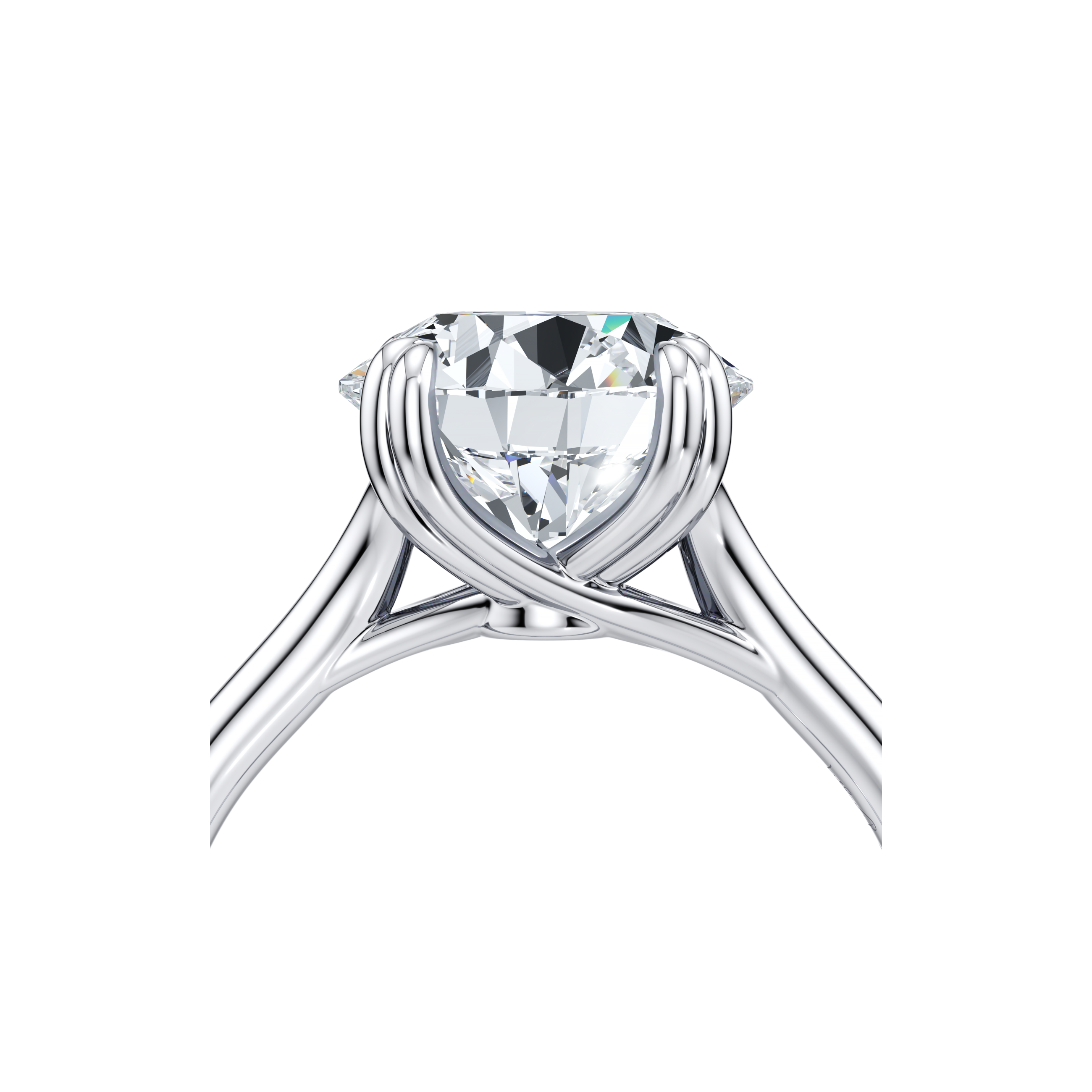 1.50 Carats Lab Grown Diamond Round Shape F-VS1 Solitaire Engagement Ring - Camila Brown