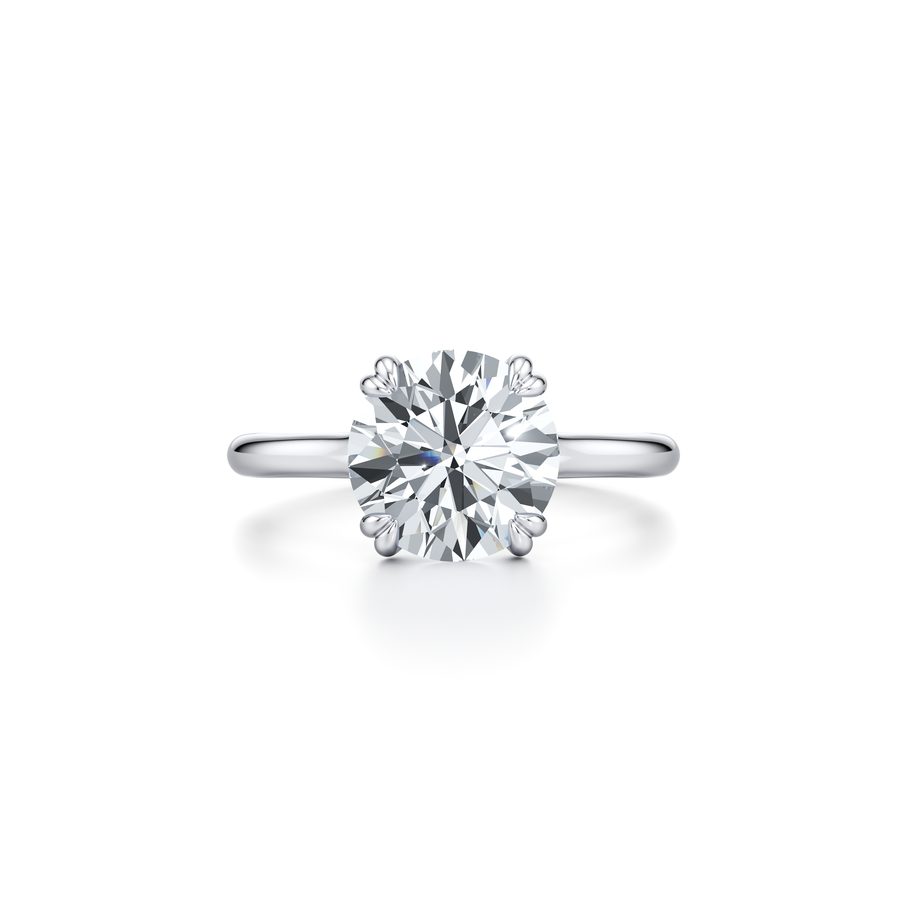1.50 Carats Lab Grown Diamond Round Shape F-VS1 Solitaire Engagement Ring - Camila Brown