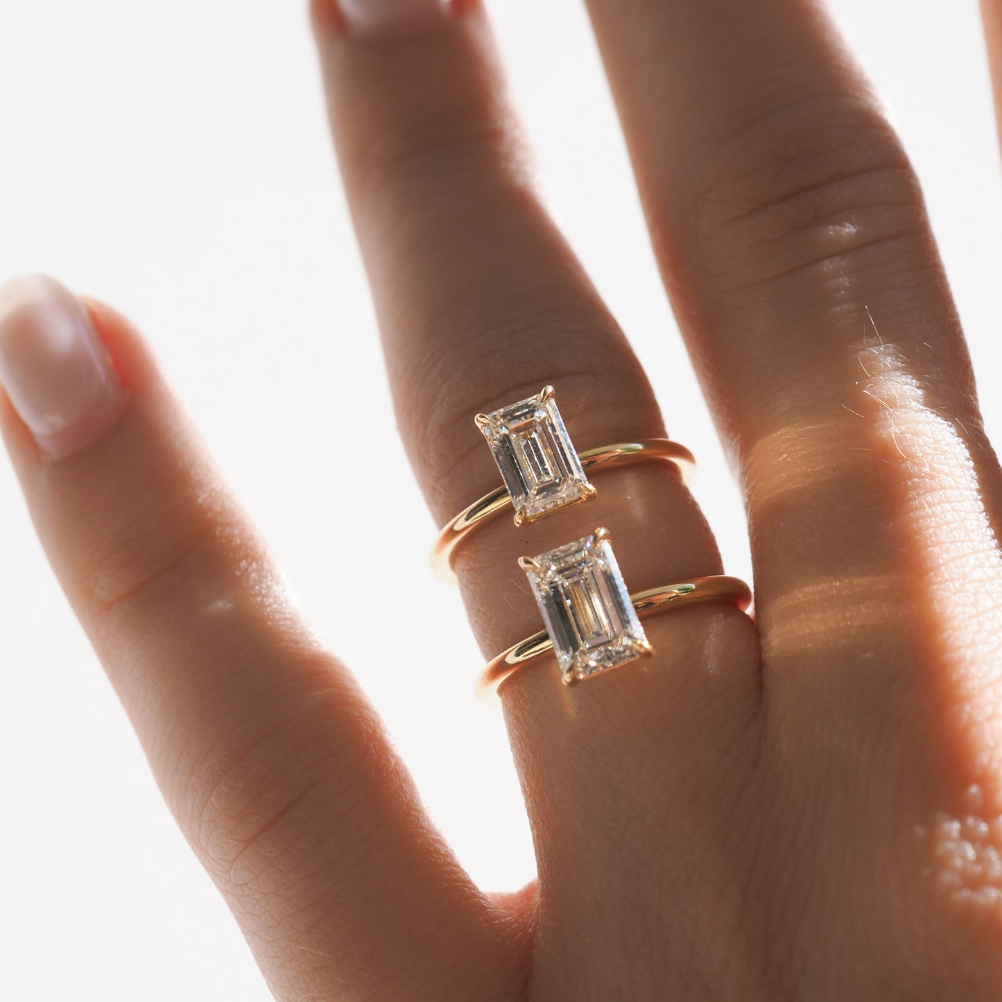 1.5 CT Emerald F/VS1 CVD Diamond Solitaire Engagement Ring - Camila Brown