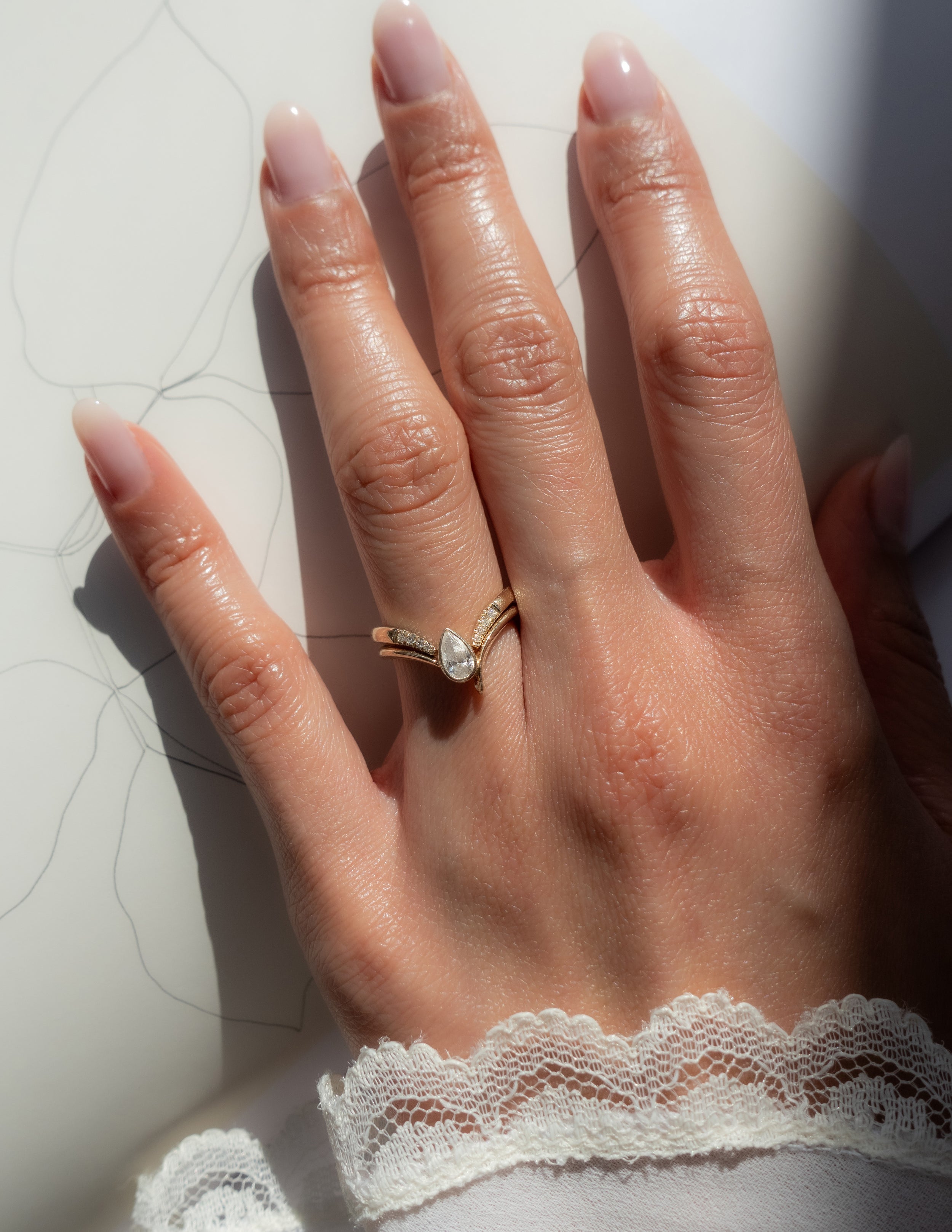 0.50 -1.50 CT Pear Cut Lab Grown Diamond Solitaire Engagement Ring