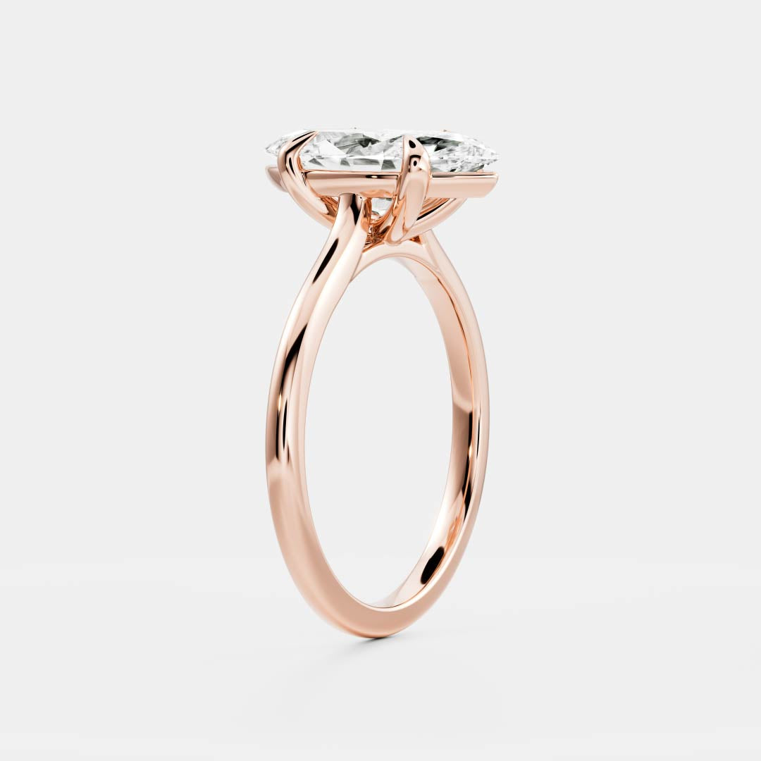 2.0 - 3.0 CT Marquise Lab Grown Diamond Solitaire Engagement Ring