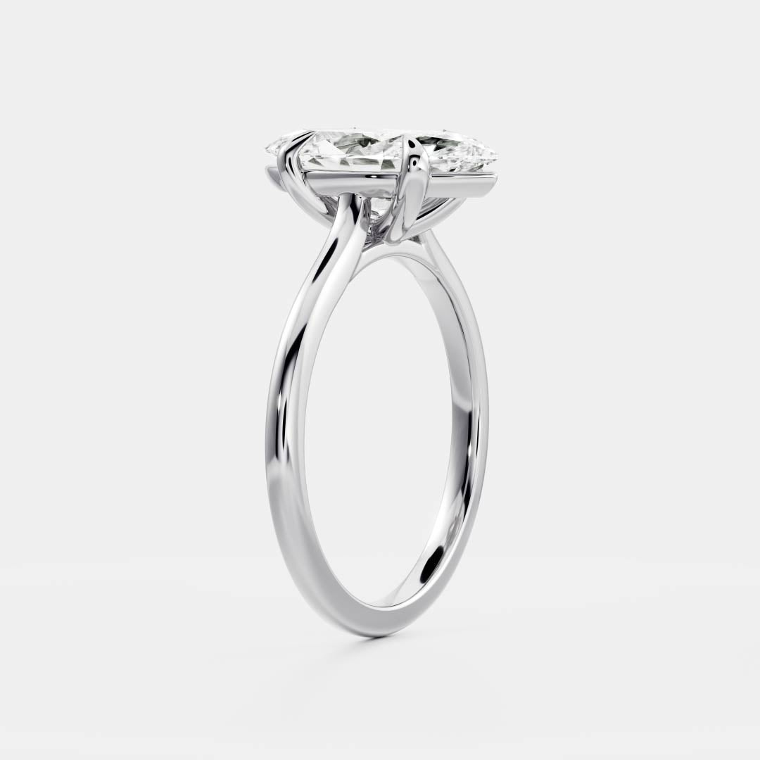 2.0 - 3.0 CT Marquise Lab Grown Diamond Solitaire Engagement Ring