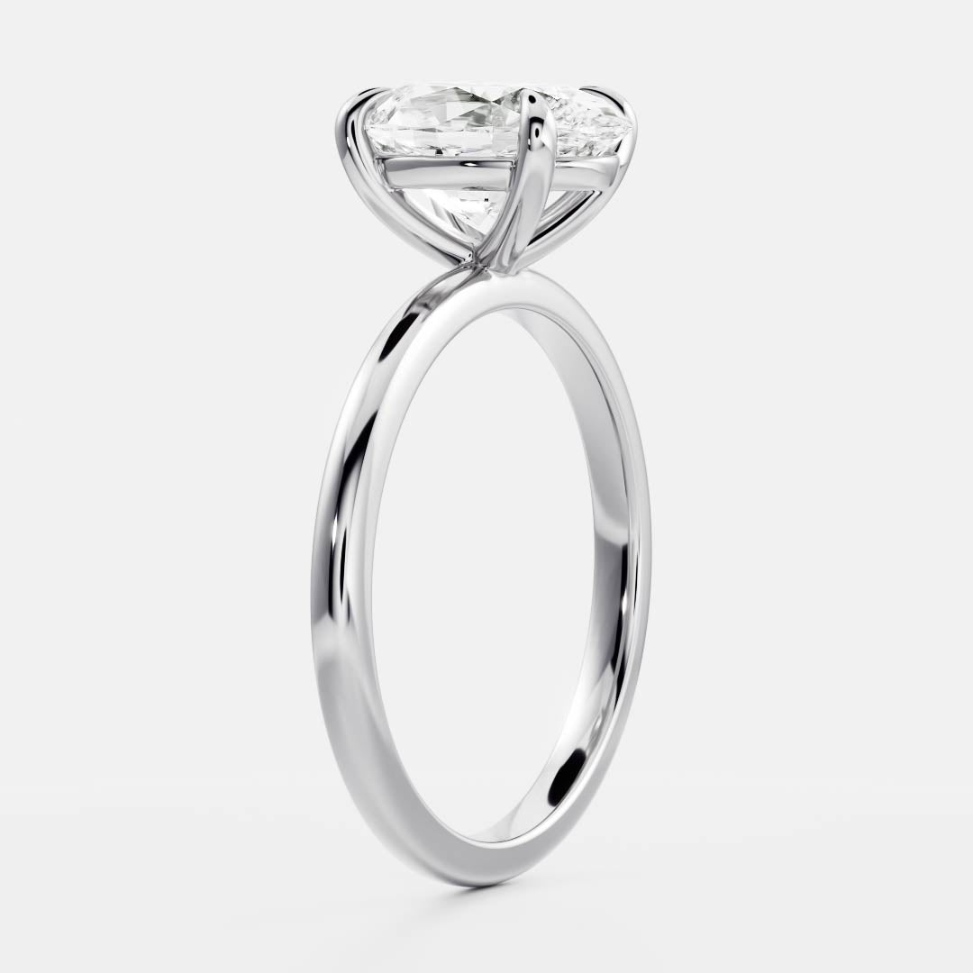 2.5 - 3.5 CT Oval Lab Grown Diamond Solitaire Engagement Ring