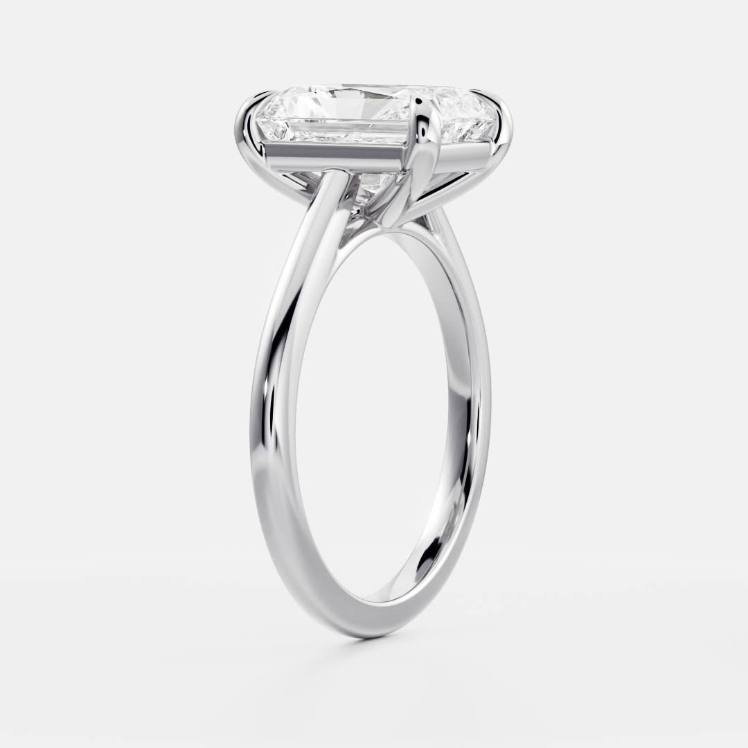 1.5 - 2.5 CT Radiant Lab Grown Diamond Solitaire Engagement Ring