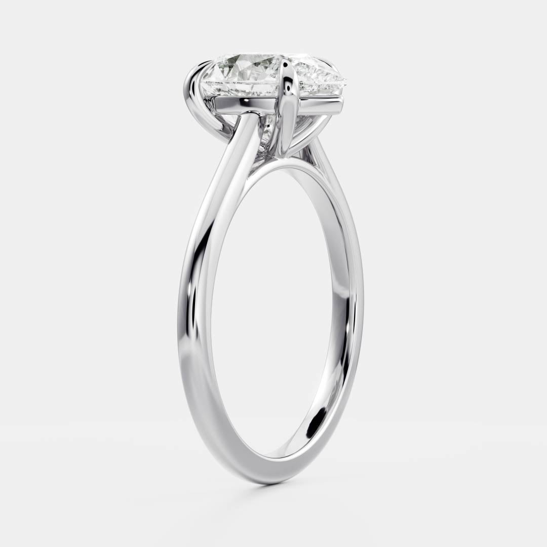 1.0 - 3.0 CT Pear Lab Grown Diamond Solitaire Engagement Ring