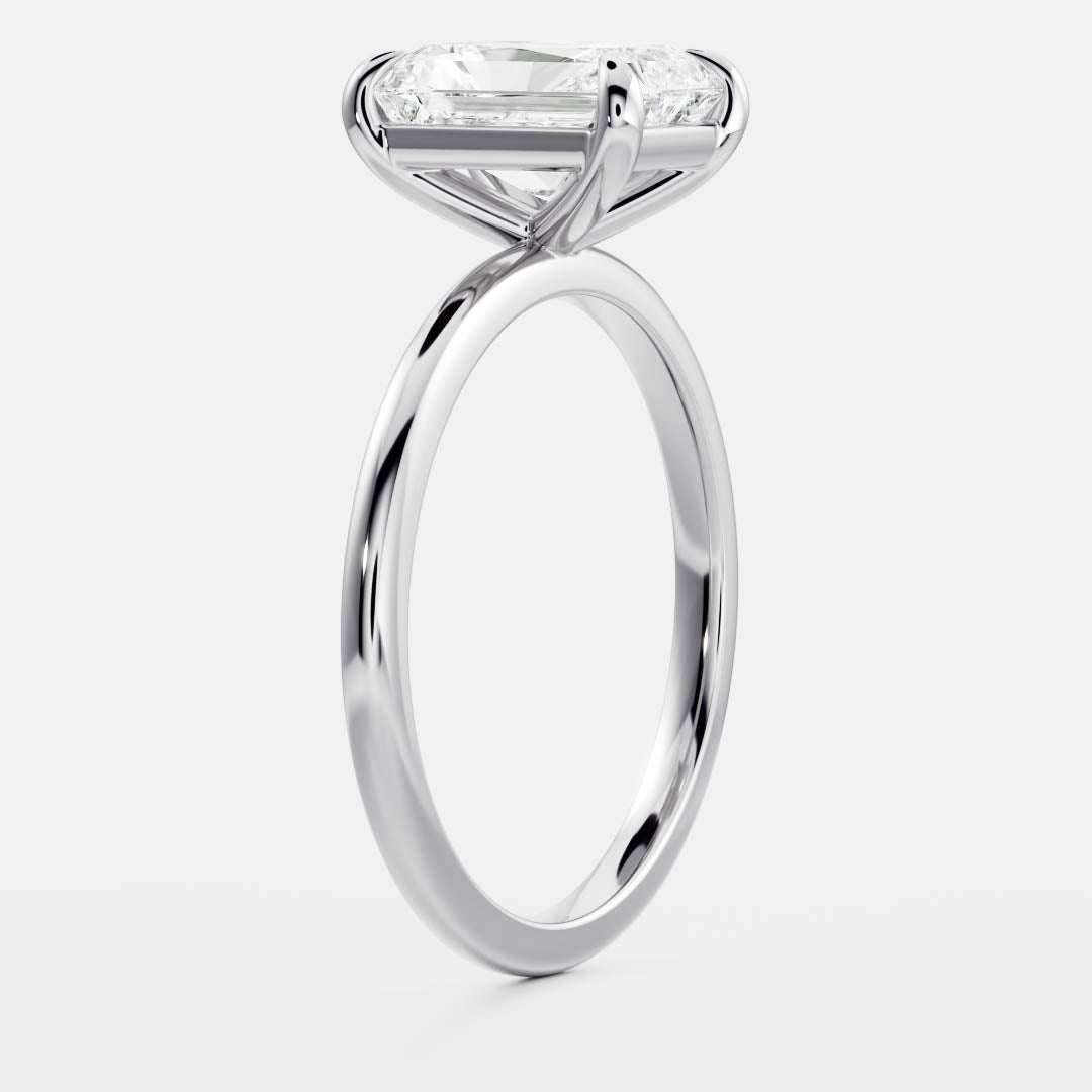 2.0 - 3.0 CT Radiant Lab Grown Diamond Solitaire Engagement Ring