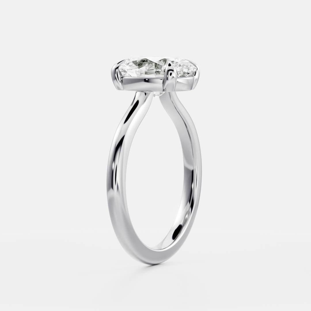 1.5 - 2.5 CT Oval Lab Grown Diamond Solitaire Engagement Ring