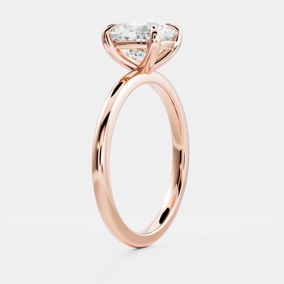 2.0 - 3.0 CT Cushion Lab Grown Diamond Solitaire Engagement Ring