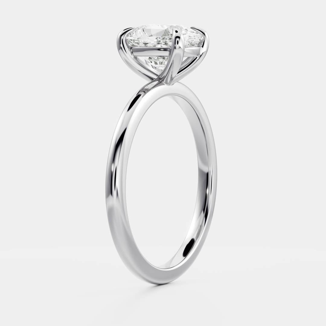 2.0 - 3.0 CT Cushion Lab Grown Diamond Solitaire Engagement Ring