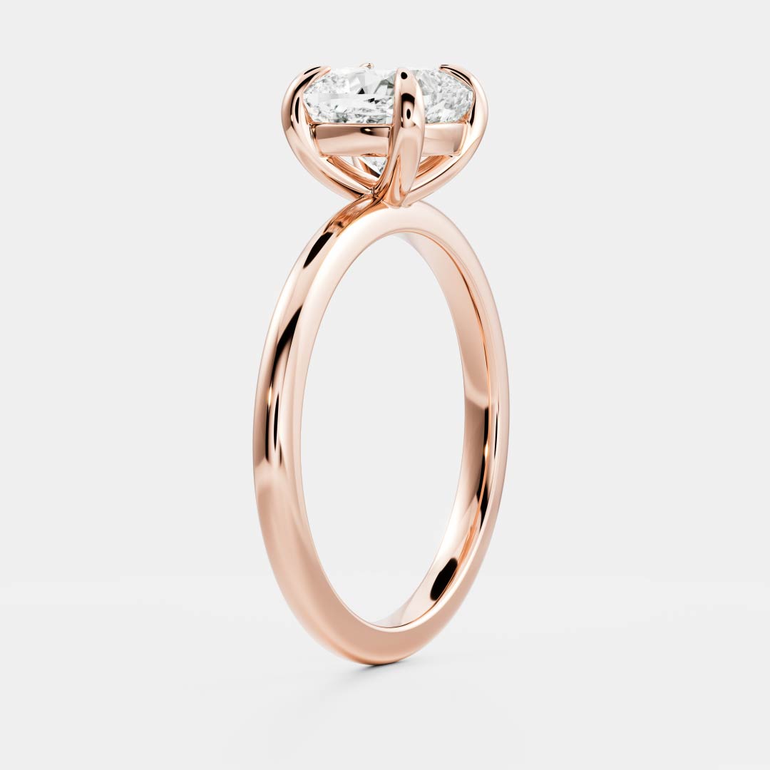 1.5 - 2.5 CT Cushion Lab Grown Diamond Solitaire Engagement Ring