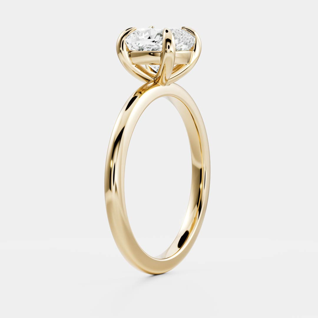 1.5 - 2.5 CT Cushion Lab Grown Diamond Solitaire Engagement Ring