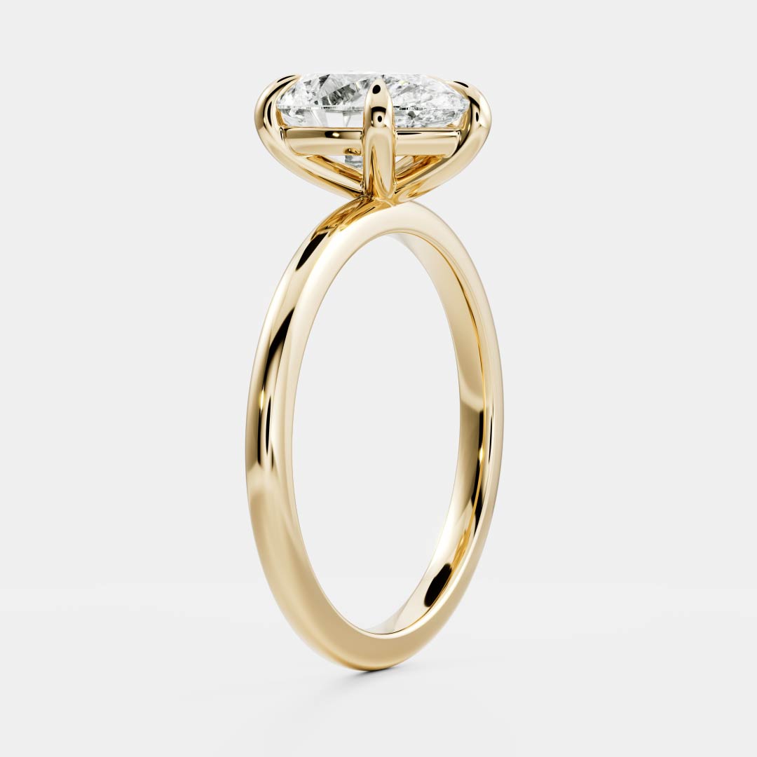 1.0 - 2.5 CT Pear Lab Grown Diamond Solitaire Engagement Ring