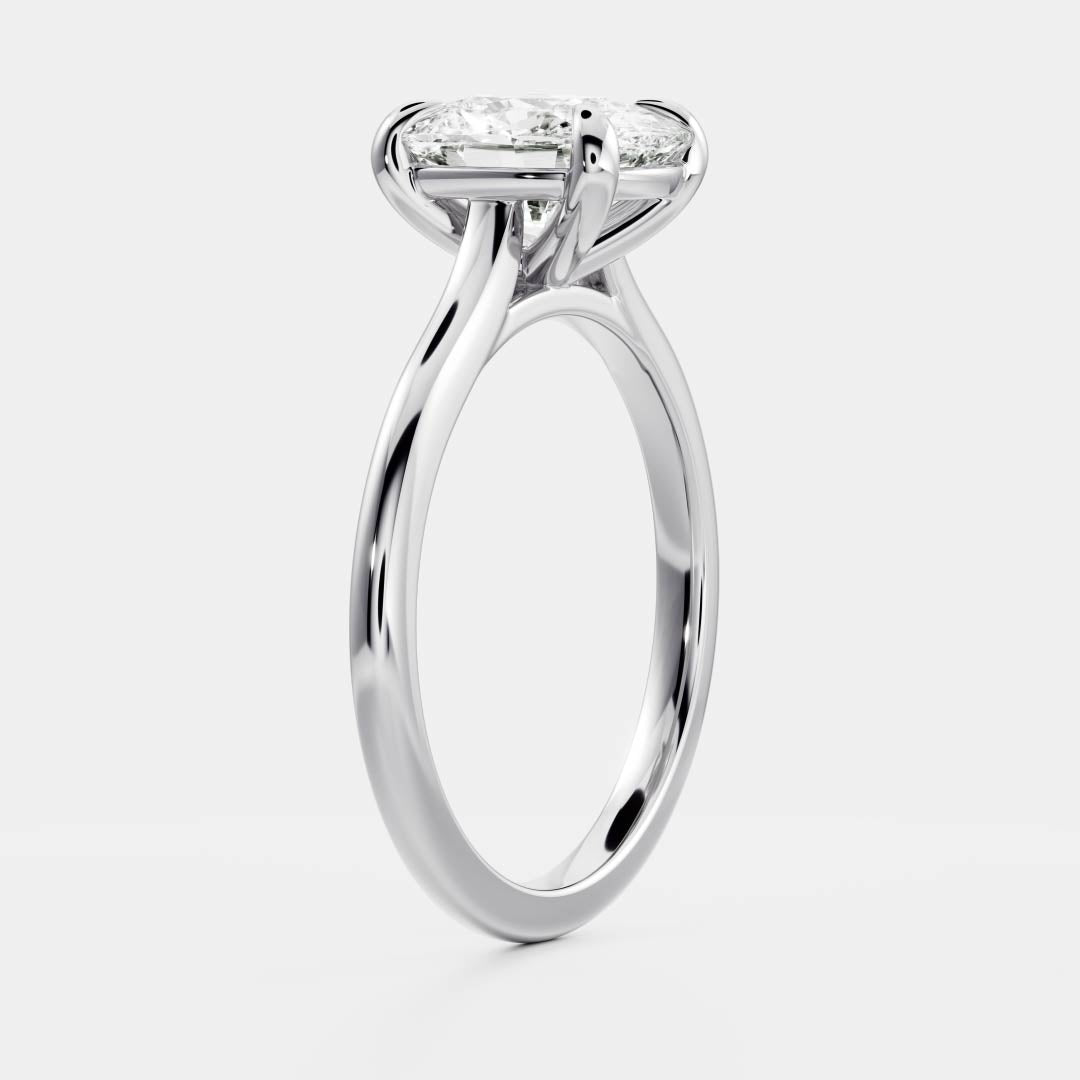 2.5 - 3.5 CT Elongated Cushion Lab Grown Diamond Solitaire Engagement Ring