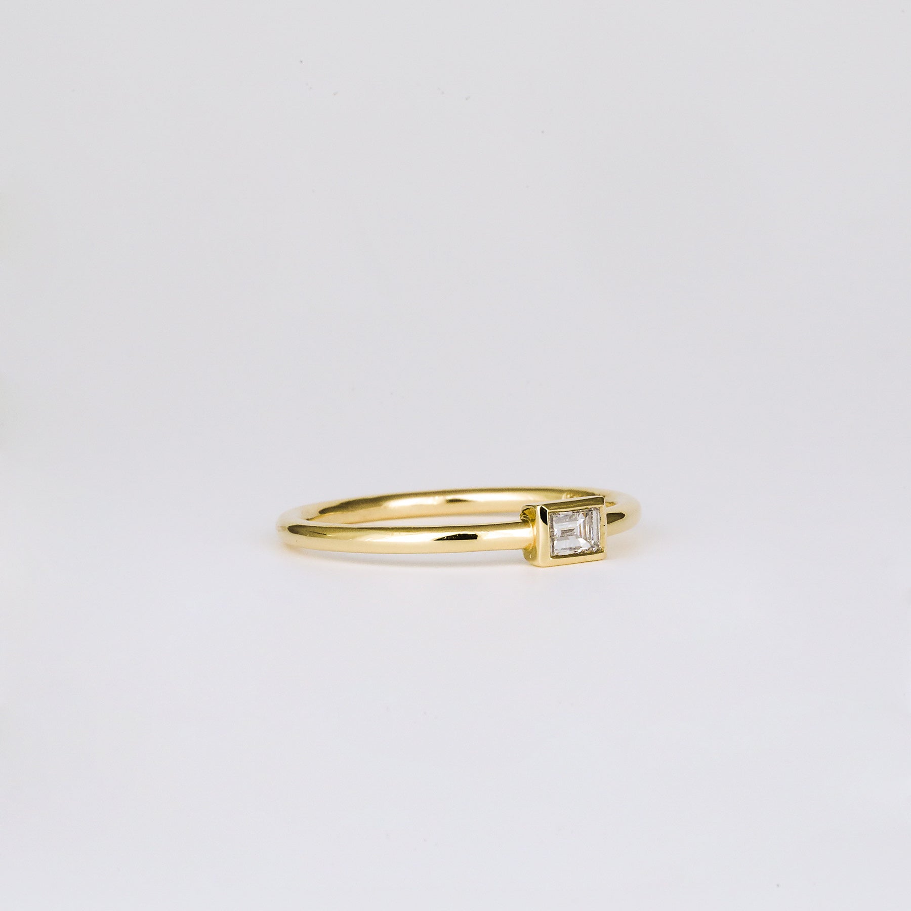 0.15 TCW Baguette EF-VVS Diamond Bezel Wedding Band