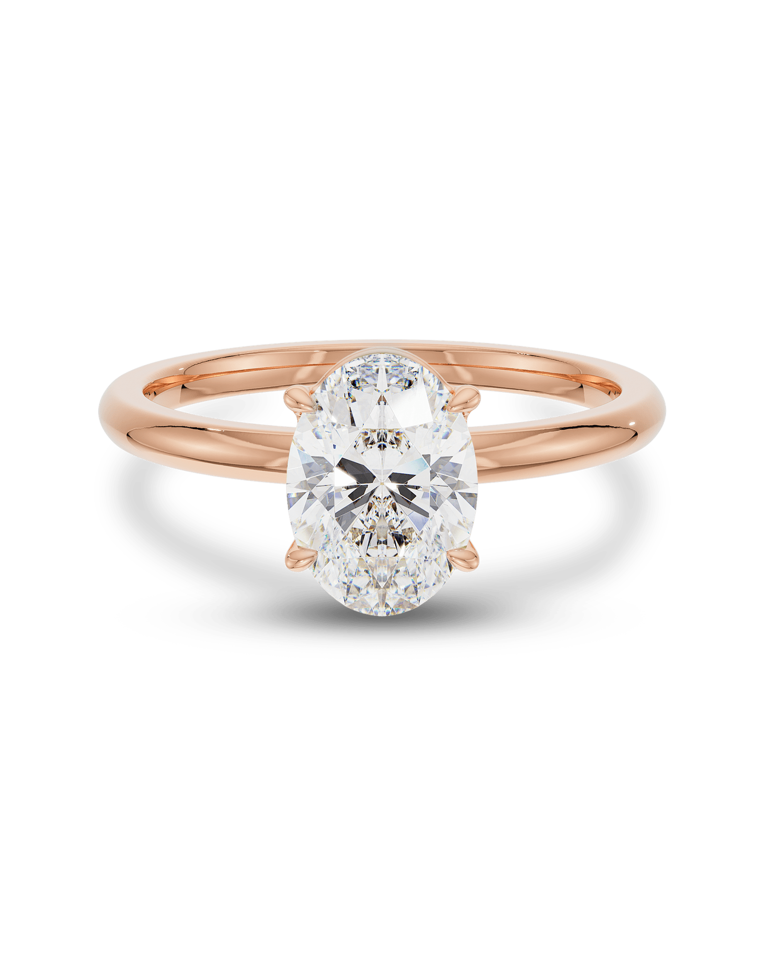1.5–3.5 CT oval cut lab grown diamond solitaire engagement ring in gold, elongated elegant stone with classic single-stone setting