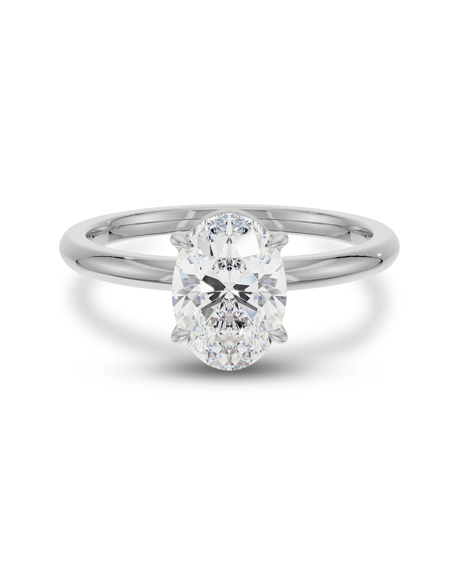 1.5–3.5 CT oval cut lab grown diamond solitaire engagement ring in gold, elongated elegant stone with classic single-stone setting