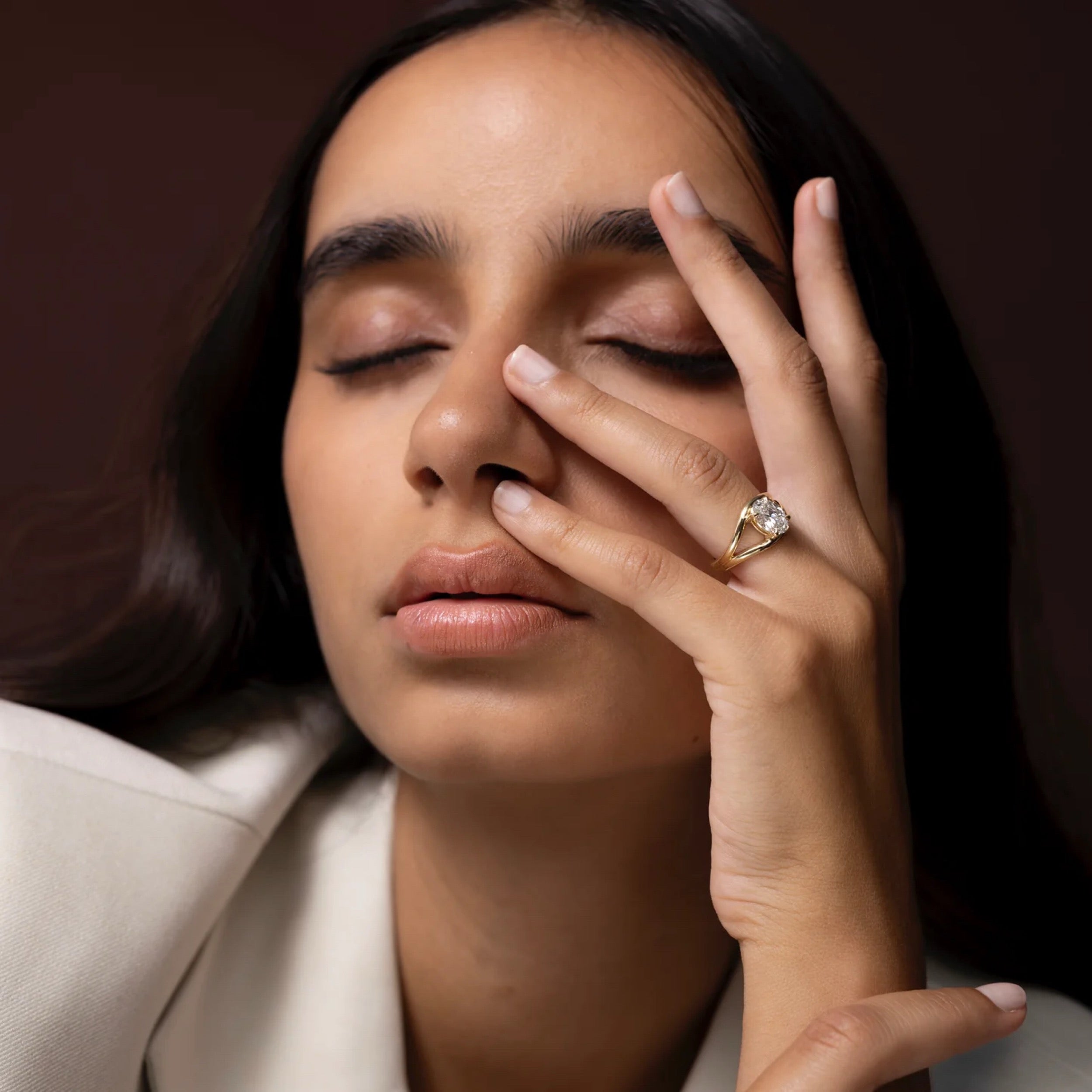 2.0 - 4.0 CT Oval Lab Grown Diamond Split Shank Engagement Ring