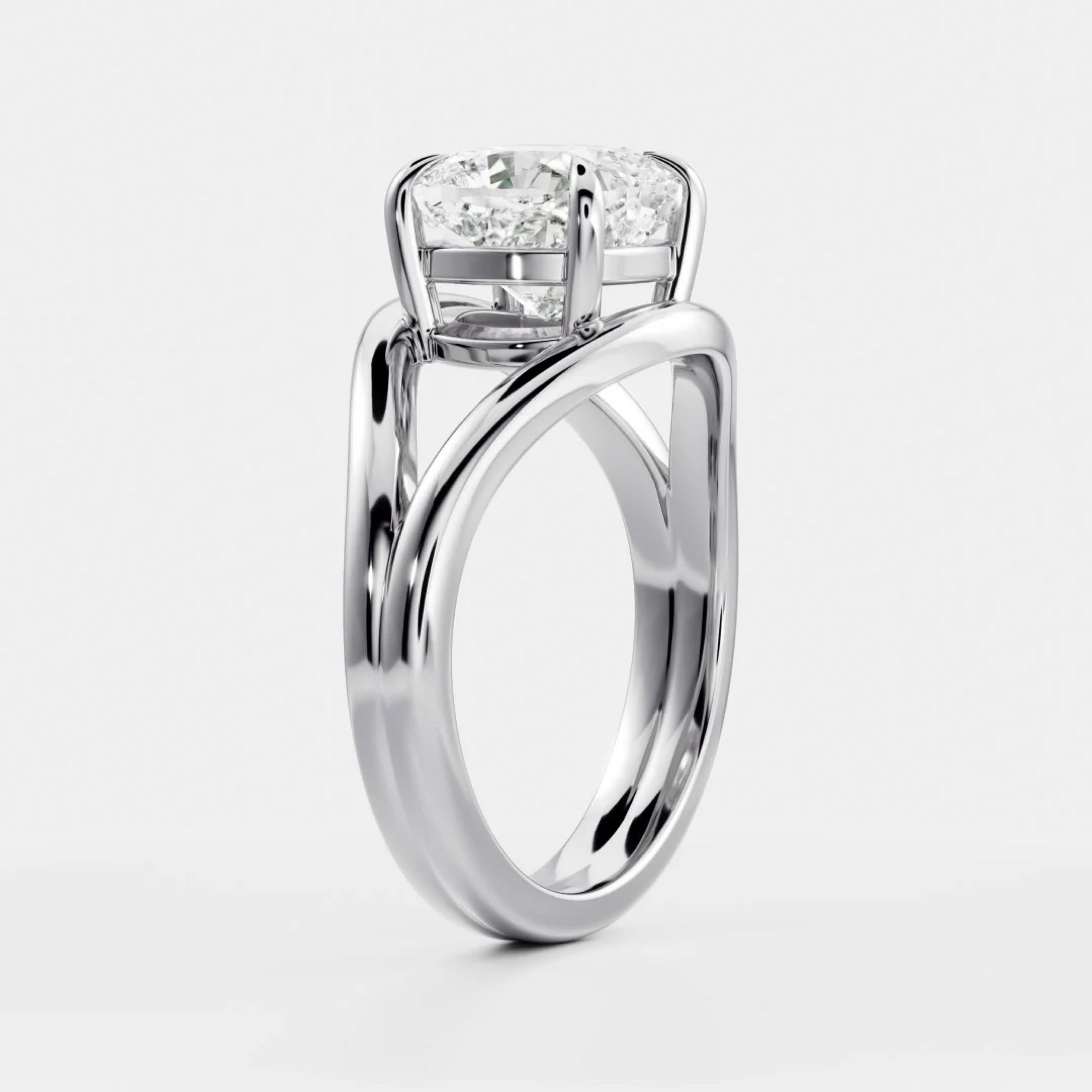 1.5 - 2.5 CT Cushion Lab Grown Diamond Split Shank Engagement Ring